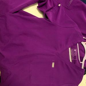 FIGS Catarina one-pocket scrub top- size S, color- Magic Purple